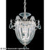 Antique Silver with Clear Crystals From Swarovski Glass and Clear Textured Shade