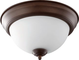 Buy oiled-bronze-w-satin-opal-with-satin-opal-glass Ceiling Mounts Outdoor (Damp) Ceiling Mount Light by Quorum