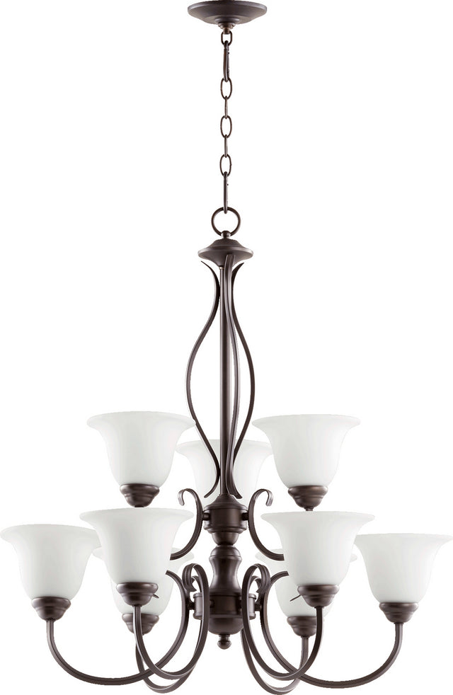 Spencer Outdoor (Damp) Chandelier by Quorum