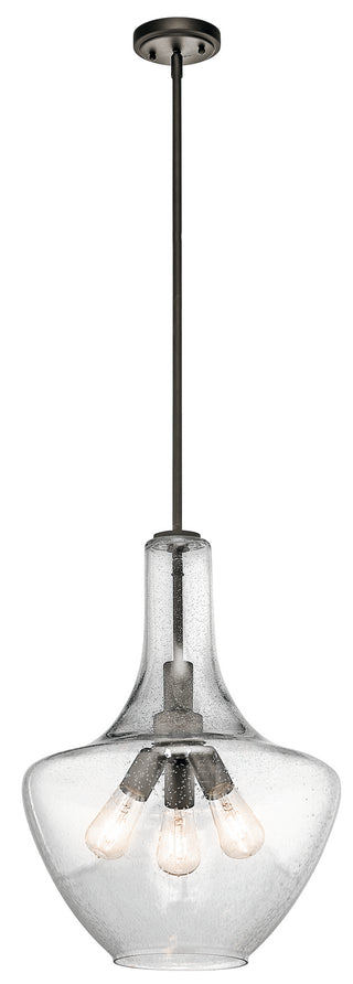 Buy olde-bronze-with-clear-seeded-glass Everly Pendant by Kichler