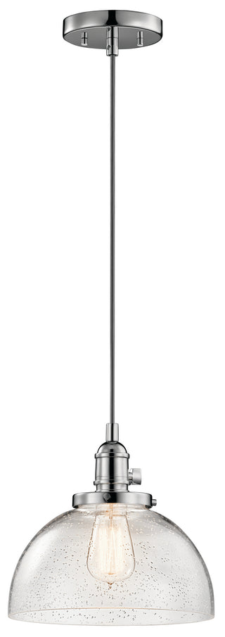 Buy chrome-with-clear-seeded-glass-and-clear-shade Avery Mini Pendant by Kichler