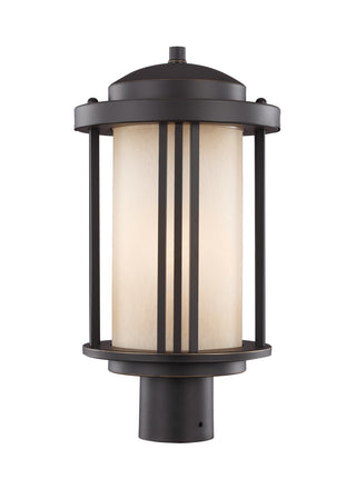 Buy antique-bronze-with-creme-parchment-glass-and-white-shade Crowell Outdoor (Wet) Lantern by Generation Lighting