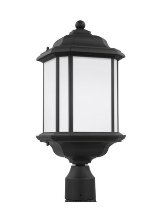 Buy black-with-satin-etched-glass-and-white-shade Kent Outdoor (Wet) Lantern by Generation Lighting