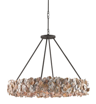 Buy textured-bronze-natural Oyster Shell Collection Chandelier by Currey and Company