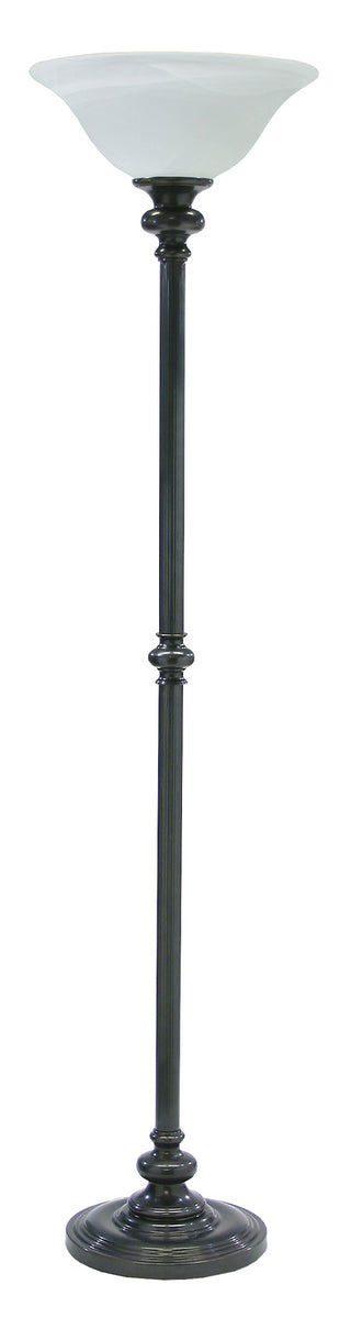 Buy oil-rubbed-bronze-with-opal-art-glass-glass Newport Floor Lamp by House of Troy