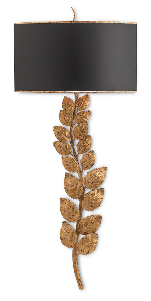Birdwood Gold Wall Sconce Sconce by Currey and Company