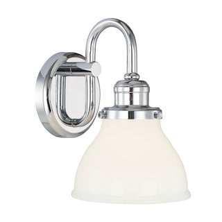 Buy chrome-and-white-shade Baxter Wall Sconce by Capital Lighting