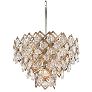Buy vienna-bronze-with-clear-crystal-glass-and-clear-shade Tiara Chandelier by Corbett Lighting