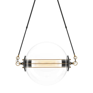 Buy black-with-brass-accents-with-stainless-steel-mesh-zk-glass Otto Pendant by Hubbardton Forge