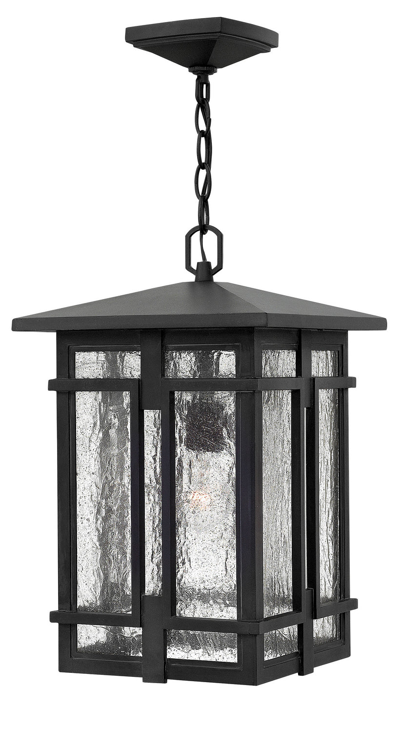 Tucker Hanging Lanterns by Hinkley – Lights: 1 Light (11.00"L x 11.00"W x 17.50"H) – Finish: Museum Black with Clear Seedy Glass and Clear Shade – Hinkley-1962MB
