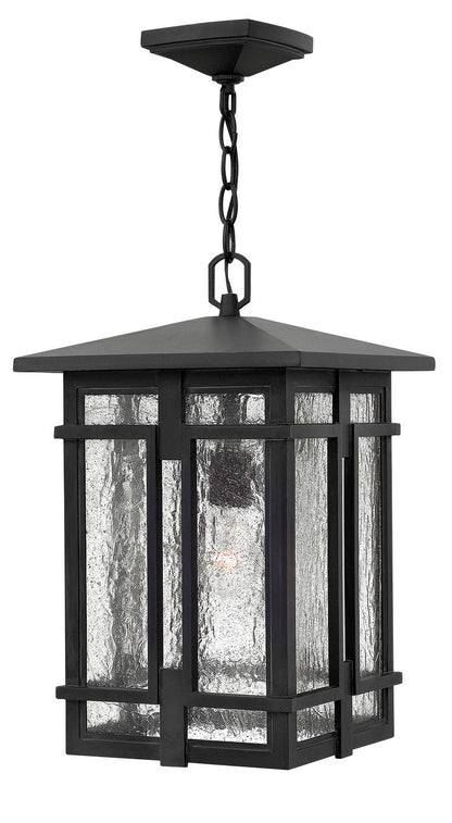 Tucker Hanging Lanterns by Hinkley – Lights: 1 Light (11.00"L x 11.00"W x 17.50"H) – Finish: Museum Black with Clear Seedy Glass and Clear Shade – Hinkley-1962MB