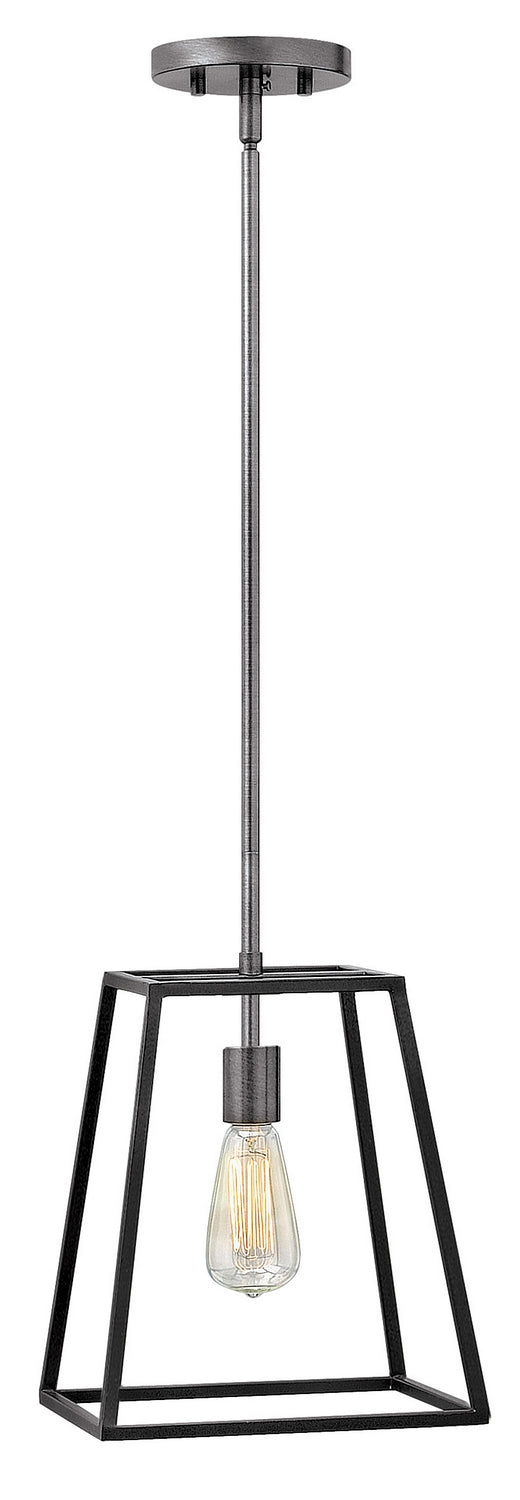 Fulton Pendant by Hinkley – Lights: 1 Light (10.00"L x 10.00"W x 12.25"H) – Finish: Aged Zinc and Metal Shade – Hinkley-3351DZ