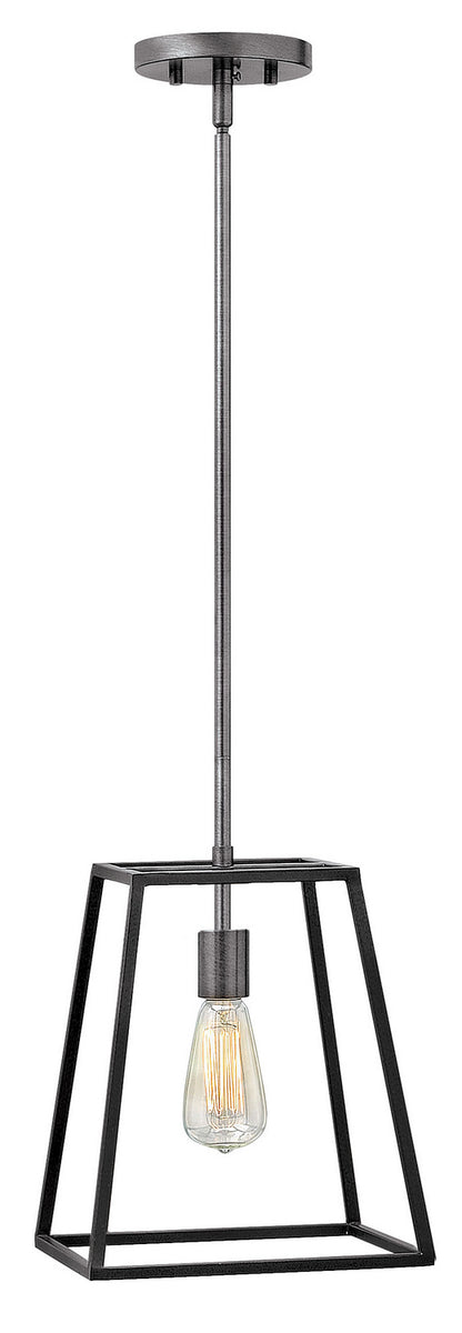 Fulton Pendant by Hinkley – Lights: 1 Light (10.00"L x 10.00"W x 12.25"H) – Finish: Aged Zinc and Metal Shade – Hinkley-3351DZ