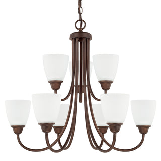 Buy bronze-with-acid-washed-glass Trenton Chandelier by Capital Lighting