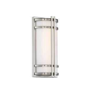Buy stainless-steel-and-white-shade Skyscraper Sconce by Modern Forms