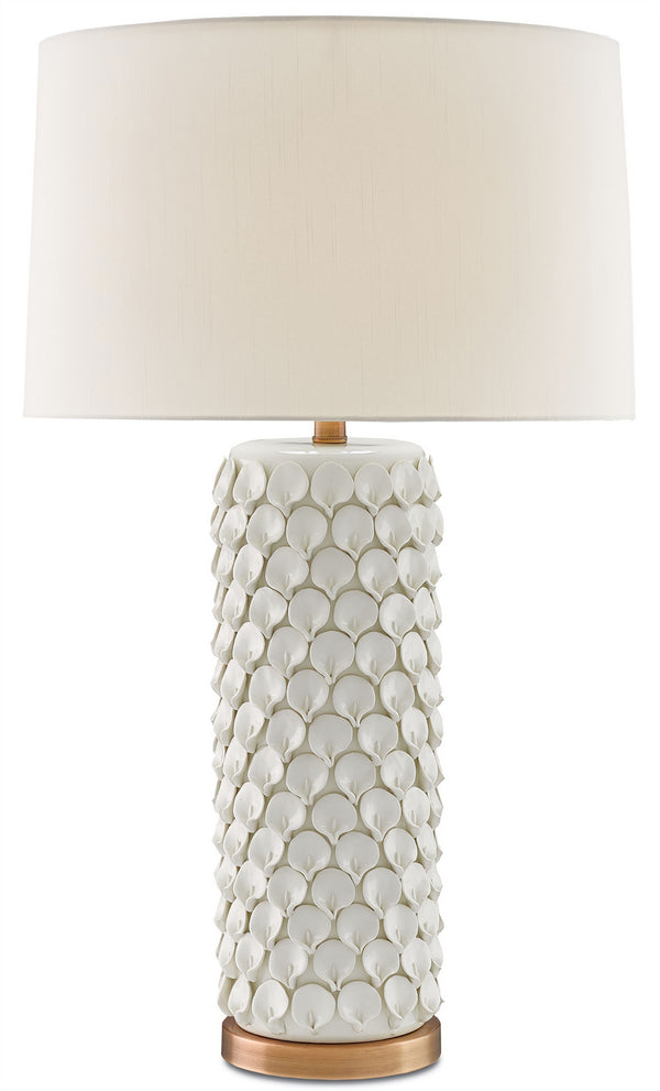 Calla Lily White Table Lamp Table Lamp by Currey and Company