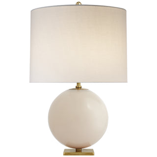 Buy blush-with-16-x-16-x-12-cream-linen-glass Elsie Table Lamp by Visual Comfort Signature