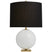 Cream with 16" x 16" x 12" Black Linen Glass