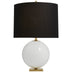 Cream with 16" x 16" x 12" Black Linen Glass
