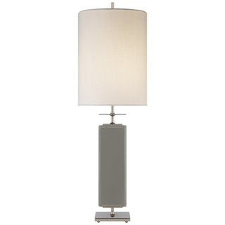 Buy grey-with-12-x-12-x-16-cream-linen-glass Beekman Table Lamp by Visual Comfort Signature