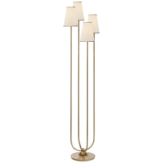 Buy gild-with-3-5-x-6-x-8-linen-glass Montreuil Floor Lamp by Visual Comfort Signature