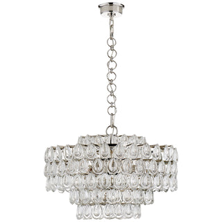 Buy polished-nickel-and-clear-shade Liscia Chandelier by Visual Comfort Signature