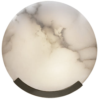 Buy bronze-with-alabaster-glass-and-white-shade Melange Outdoor (Damp) Sconce by Visual Comfort Signature
