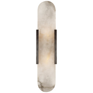 Buy bronze-with-alabaster-glass Melange Outdoor (Damp) Sconce by Visual Comfort Signature