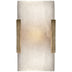 Antique-Burnished Brass with Alabaster Glass and White Shade