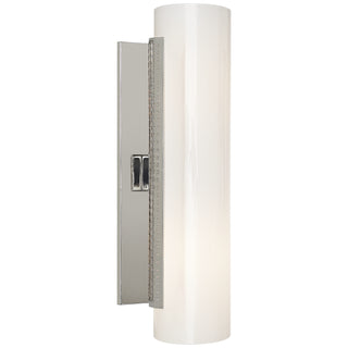 Buy polished-nickel-with-white-glass-glass Precision Outdoor (Damp) Sconce by Visual Comfort Signature