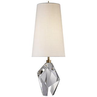 Buy crystal-with-5-5-x-8-x-12-25-linen-glass Halcyon Table Lamp by Visual Comfort Signature