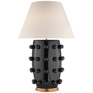 Buy black-with-12-x-23-x-14-5-linen-glass Linden Table Lamp by Visual Comfort Signature