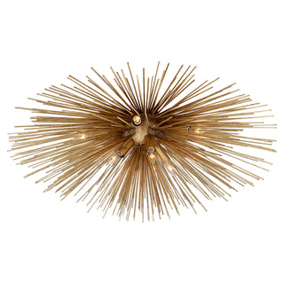 Buy gild-and-gold-shade Strada Outdoor (Damp) Flush Mount Ceiling Light by Visual Comfort Signature