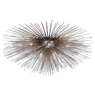 Buy polished-nickel-and-silver-gray-shade Strada Flush Mount Ceiling Light by Visual Comfort Signature