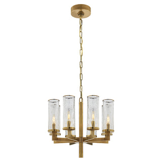 Buy antique-burnished-brass-with-crackle-glass-glass Liaison Outdoor (Damp) Chandelier by Visual Comfort Signature