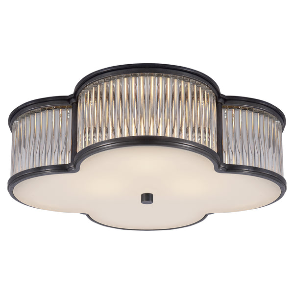 Basil Outdoor (Damp) Flush Mount Ceiling Light by Visual Comfort Signature