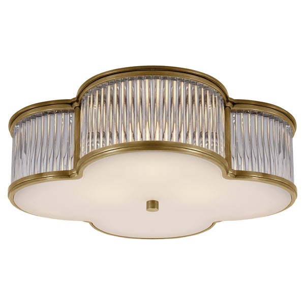 Basil Outdoor (Damp) Flush Mount Ceiling Light by Visual Comfort Signature