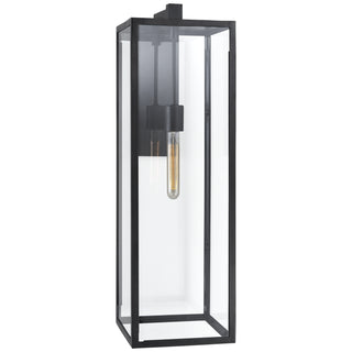 Buy aged-iron-with-clear-glass-glass Fresno Outdoor (Wet) Wall Lanterns by Visual Comfort Signature