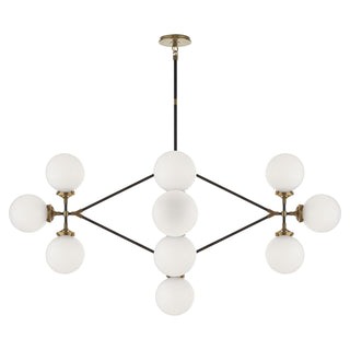 Buy hand-rubbed-antique-brass-and-black Bistro Outdoor (Damp) Chandelier by Visual Comfort Signature