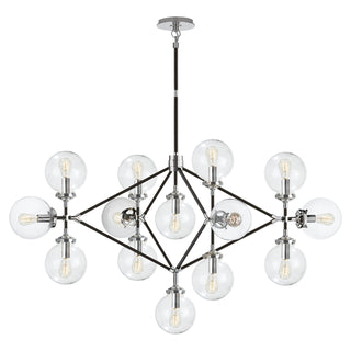 Buy polished-nickel-and-black Bistro Outdoor (Damp) Chandelier by Visual Comfort Signature