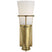 Hand-Rubbed Antique Brass with White Glass Glass and White Shade