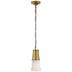 Hand-Rubbed Antique Brass with White Glass Glass and White Shade