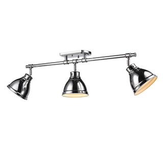 Buy chrome-with-chrome-glass Duncan Outdoor (Damp) Directional Semi-Flush Mount Light by Golden