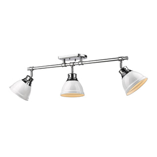 Buy chrome-with-white-glass Duncan Outdoor (Damp) Directional Semi-Flush Mount Light by Golden