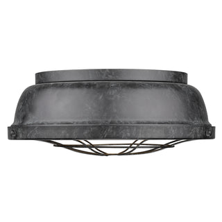 Buy black-patina-with-black-patina-glass Bartlett Outdoor (Damp) Flush Mount Ceiling Light by Golden