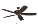 Colony Outdoor (Damp) Ceiling Fan (Light Kit Available) by Generation Lighting