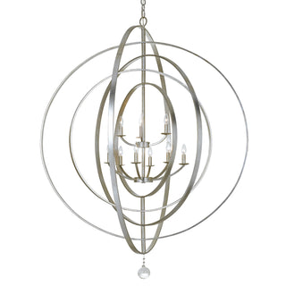 Buy antique-silver Luna Outdoor (Damp) Chandelier by Crystorama