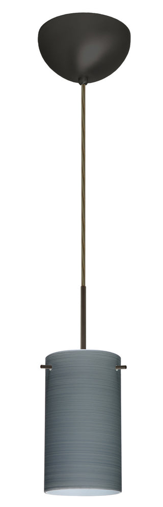 Buy bronze-with-titan-7-x-4-x-4-glass Stilo Pendant by Besa