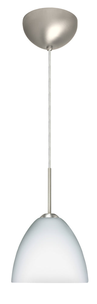 Buy satin-nickel-with-opal-matte-5-5-x-6-325-x-6-325-glass-and-opal-shade Sasha Pendant by Besa