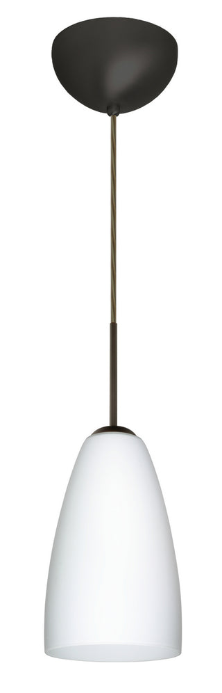Buy bronze-with-opal-matte-9-x-5-125-x-5-125-glass-and-opal-shade Riva Pendant by Besa